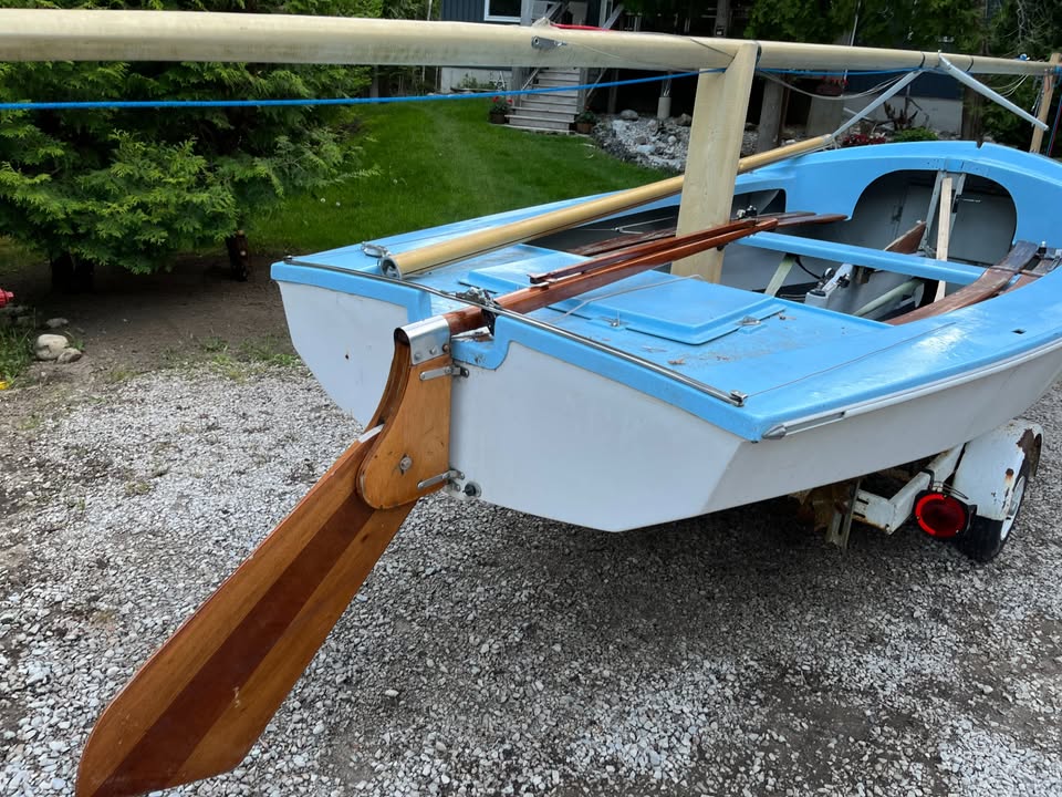 Wayfarer W2462 on trailer, starboard side